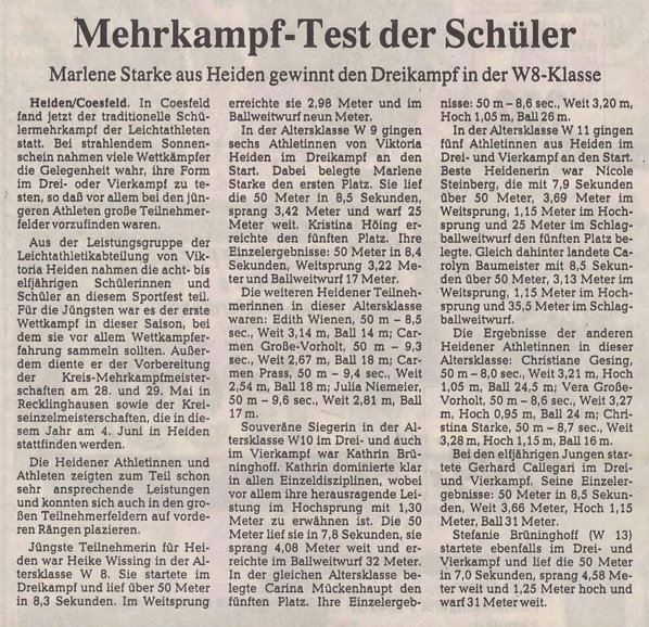 1994.05.19. - Schülermehrkampf in Coesfeld